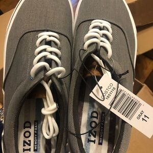 Izod Charcoal Canvas Sneakers